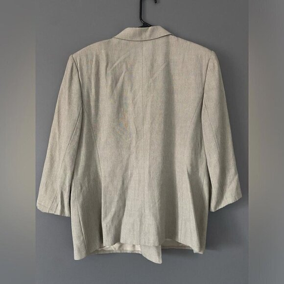 Holt Renfrew Blazer Jacket Size 16 Structured Fit Old Money Minimalist Style - Picture 8 of 13